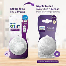 Load image into Gallery viewer, Avent Natural Response Bottle Teat - Pack Of 2 (3months+)
