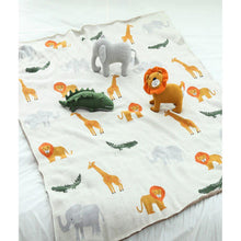 Load image into Gallery viewer, Wild Safari Natural &amp; Cotton Knitted Throw Ac Blanket
