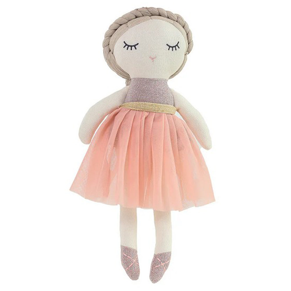 Ivory Ballerina Cotton Knitted Stuffed Soft Toy