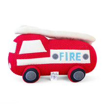 Load image into Gallery viewer, Fire Bus Cotton Knitted Stuffed Soft Toy
