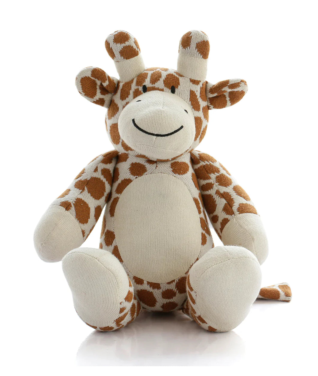 Ivory Tall Giraffe Cotton Knitted Stuffed Soft Toy