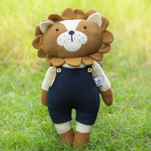 Load image into Gallery viewer, Little Leo Cotton Knitted Stuffed Soft Toy
