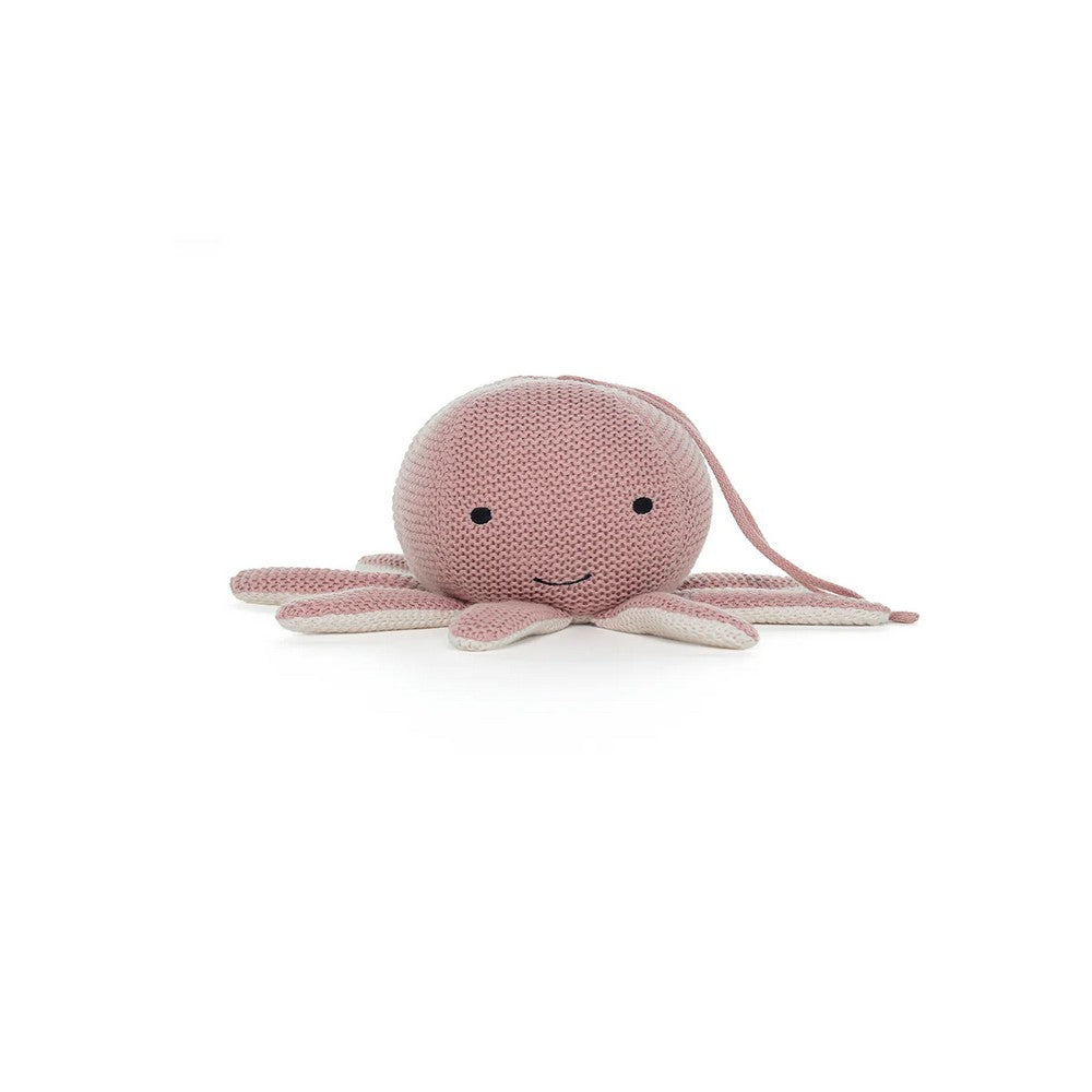 Pink Ozy Octopus Cotton Knitted Stuffed Soft Musical Toy