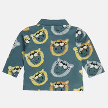 Load image into Gallery viewer, Teal Animal Theme Full Sleeves T-Shirt
