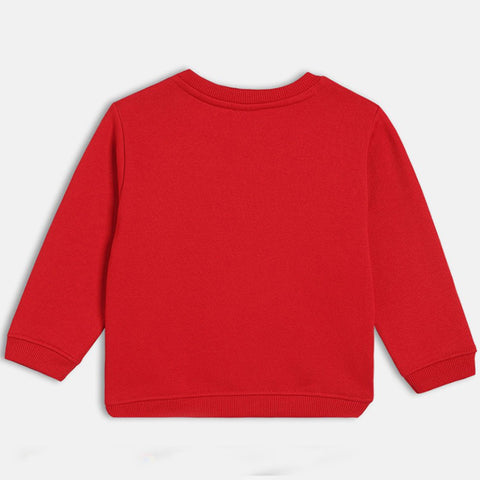 Red Full Sleeves Dog Printed T-Shirt