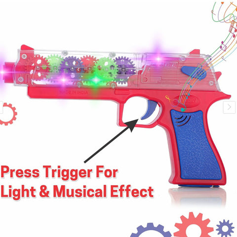 Transparent Gear Toy Gun For Kids