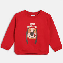 Load image into Gallery viewer, Red Full Sleeves Dog Printed T-Shirt
