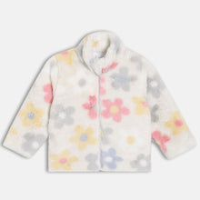Load image into Gallery viewer, White Mock Collar Floral Jacket
