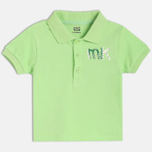 Load image into Gallery viewer, Green Polo Collar Cotton T-shirt
