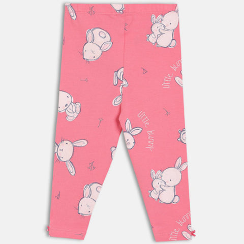 Rabbit Printed Pure Cotton Leggings - Pack Of 2