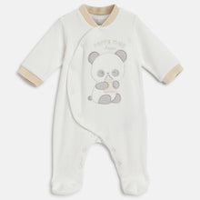 Load image into Gallery viewer, Blue &amp; White Bear Applique Full Sleeves Winter Footsie
