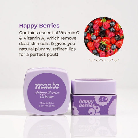 Happy Berries Lip Butter 100% Natural FDA Approved