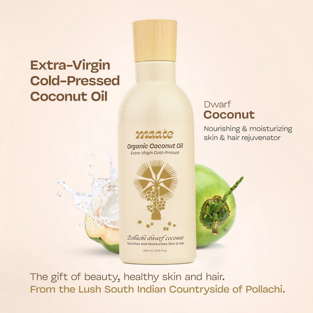 Organic Coconut Oil Nourishes And Moisturises Skin & Hair- 200ml