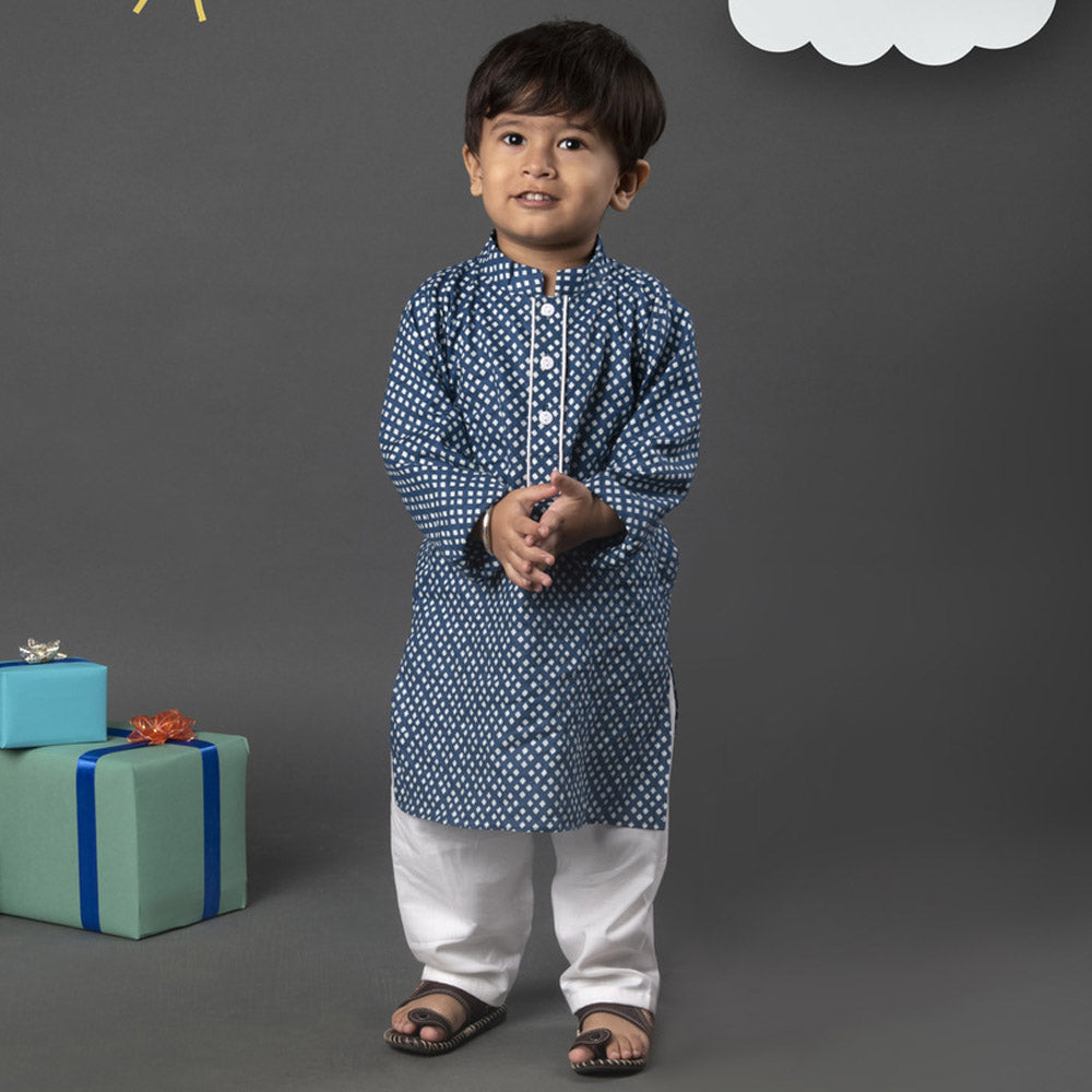 Indigo Blue Kurta Pyjama