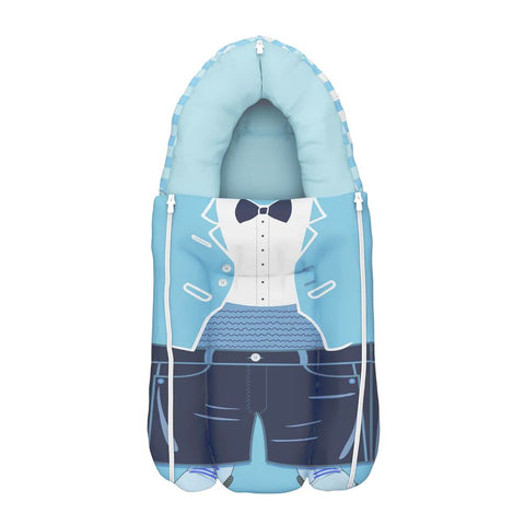 Blue Suit Up Theme Baby Organic Carry Nest