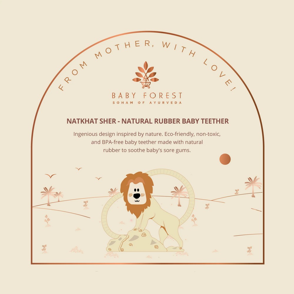 Natkhat Sher Natural Rubber Baby Teether