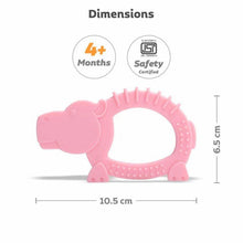 Load image into Gallery viewer, Pink Hippo Silicone Teether
