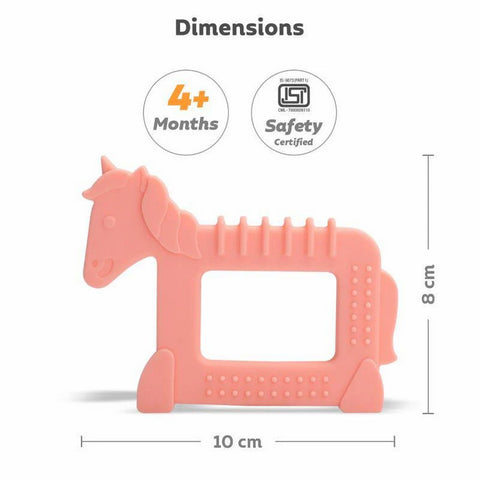 Orange Horse Silicone Teether