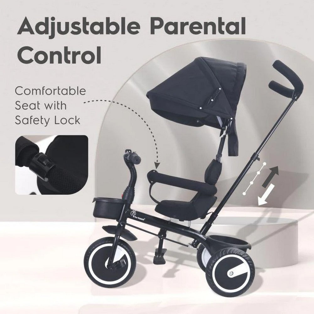 T30 Ace Tricycle 3 In 1 Adjustable Parental Control & Canopy Front & Rear Basket