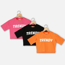 Load image into Gallery viewer, Oversized Half Sleeves T-Shirt-Orange, Black &amp; Pink
