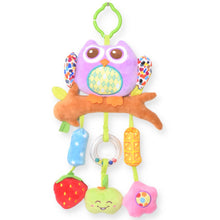 Load image into Gallery viewer, Purple Owl Hanging Toy With Rattle
