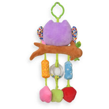 Load image into Gallery viewer, Purple Owl Hanging Toy With Rattle
