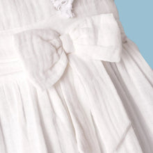 Load image into Gallery viewer, White Cotton Half Sleeves Frock With Bloomer
