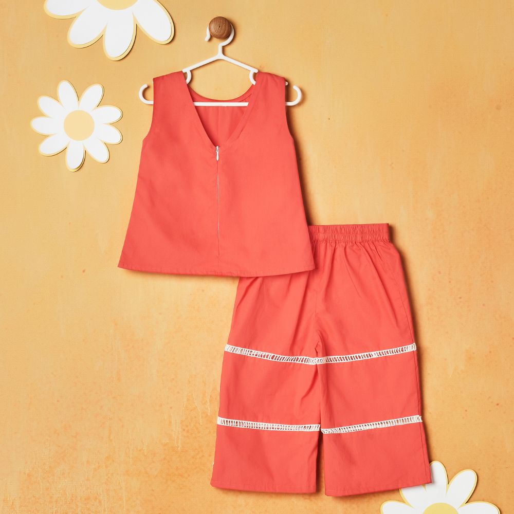 Pink Top With Pant Co-Ord Set