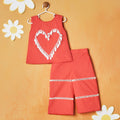 Pink Top With Pant Co-Ord Set