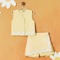 Yellow Sleeveless Top & Shorts Co-Ord Set