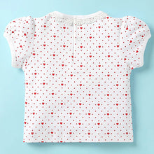 Load image into Gallery viewer, Red Cotton Knit Striped Dungaree With Half Sleeves T-Shirt
