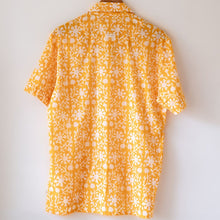 Load image into Gallery viewer, Yellow Floral Hand Block Printed Mal Mal Shirt

