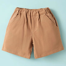 Load image into Gallery viewer, Yellow Lion Printed Half Sleeves T-Shirt With Brown Shorts
