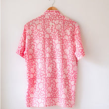 Load image into Gallery viewer, Pink Floral Hand Block Printed Mal Mal Shirt
