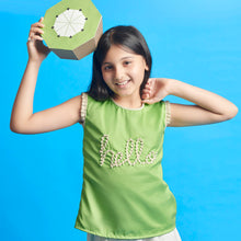 Load image into Gallery viewer, Green Cotton Hello Top
