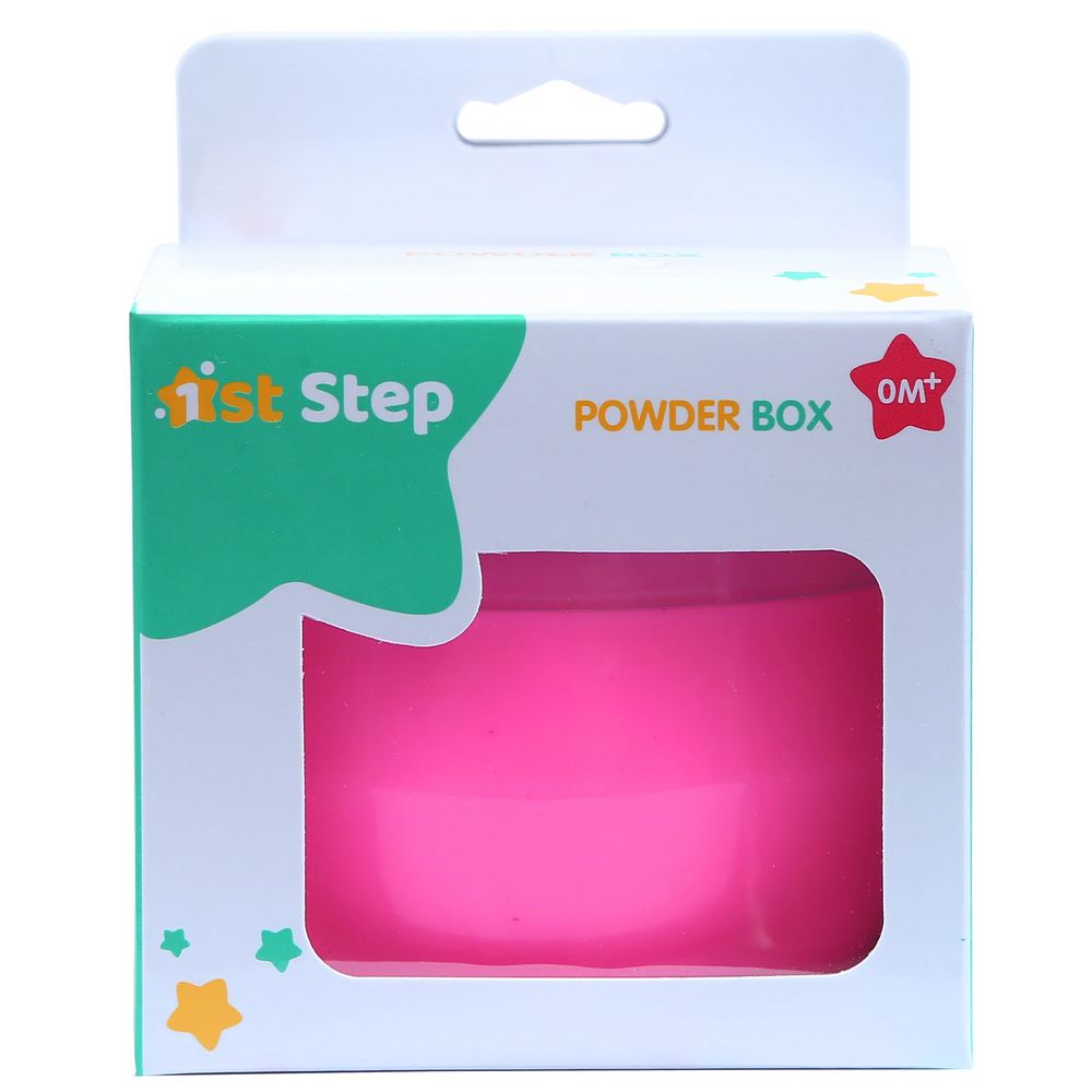 Pink Powder Box With Refillable Powder Puff