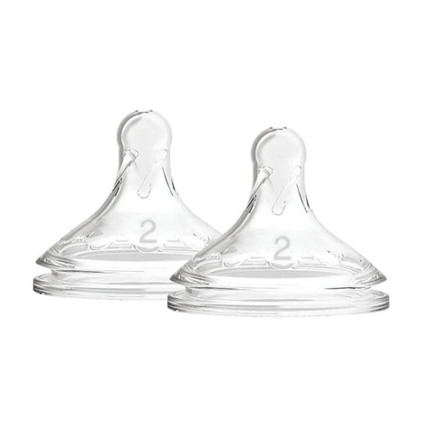 Wide Neck Level 2 Natural Flow Options Plus Teats - Pack Of 2 (3months+)