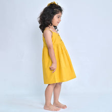 Load image into Gallery viewer, Yellow Panther Embroidered Cotton Dress
