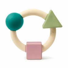 Load image into Gallery viewer, Shapes Teething Ring Soft Colors Baby
