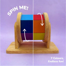 Load image into Gallery viewer, Rainbow Wooden Spinner
