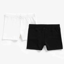 Load image into Gallery viewer, Black &amp; White Cotton Shorts
