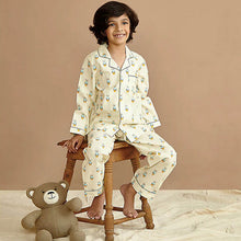 Load image into Gallery viewer, Yellow Bear Printed Full Sleeves Night Suit
