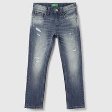 Load image into Gallery viewer, Blue Solid Slim Fit Jeans
