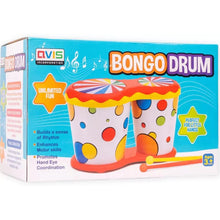 Load image into Gallery viewer, Bongo Drum With Two Sticks
