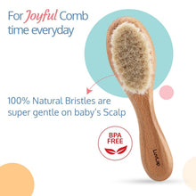 Load image into Gallery viewer, Wooden Baby Hair Brush With Natural Bristles
