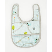 Load image into Gallery viewer, Grey Let&#39;s Travel Printed Classic Muslin Bib
