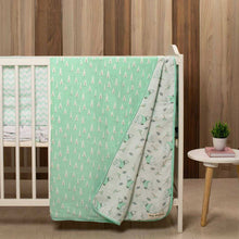 Load image into Gallery viewer, Green Arctic Mini Cot Bedding Set
