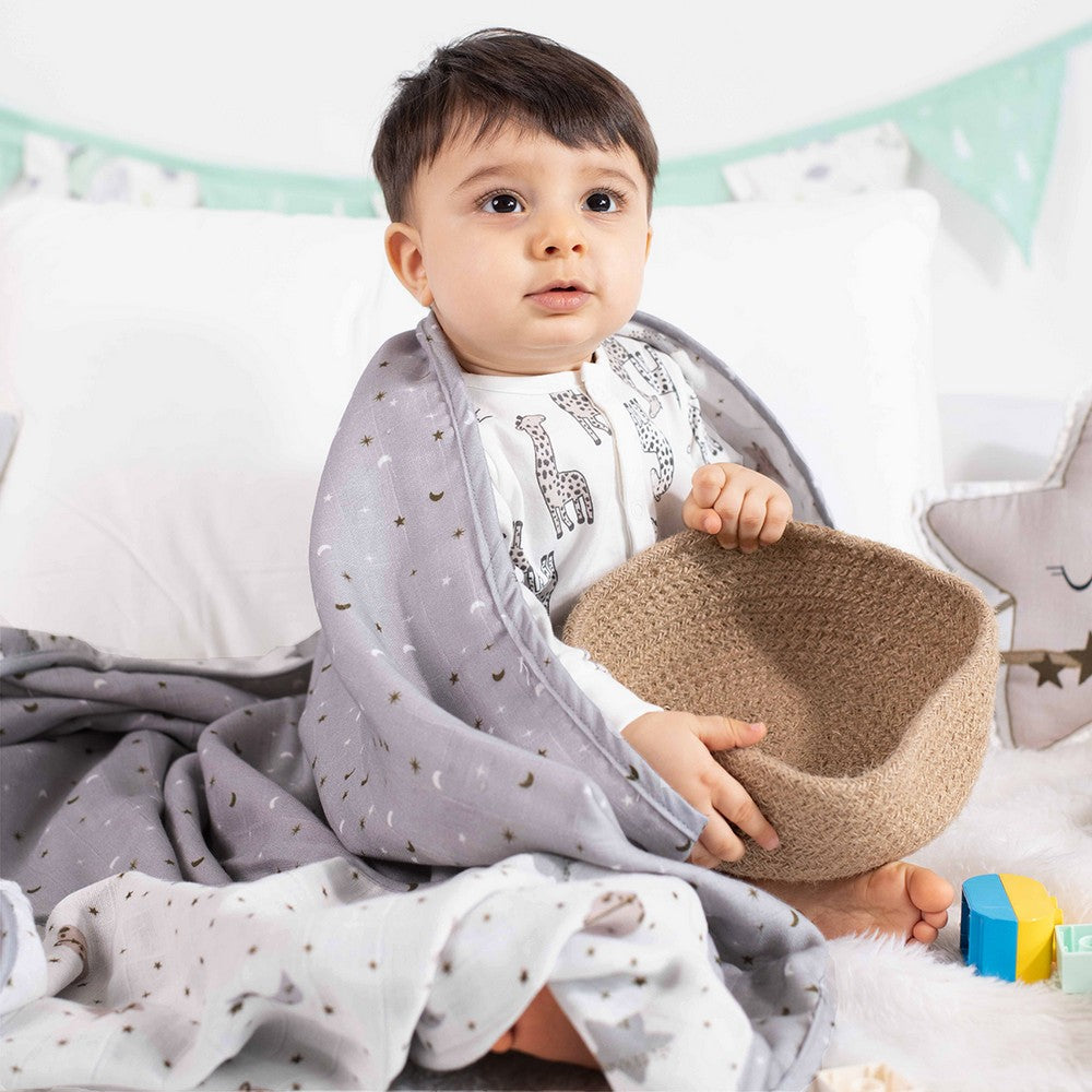 Starry Nights Organic Muslin Blanket