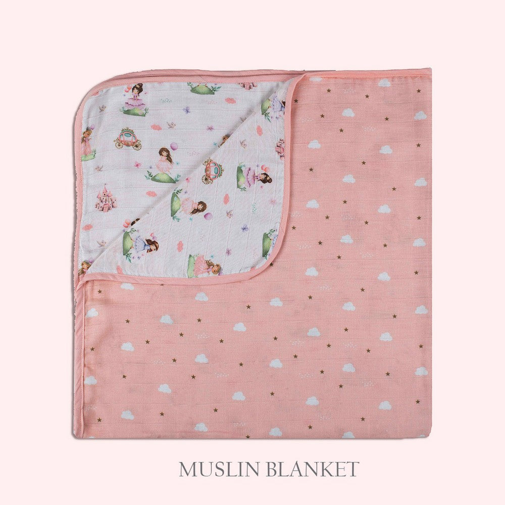 Pink Fairytale Organic Cotton Cot Bedding Set