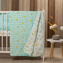 Load image into Gallery viewer, Sea Green Horizon Mini Cot Bedding Set
